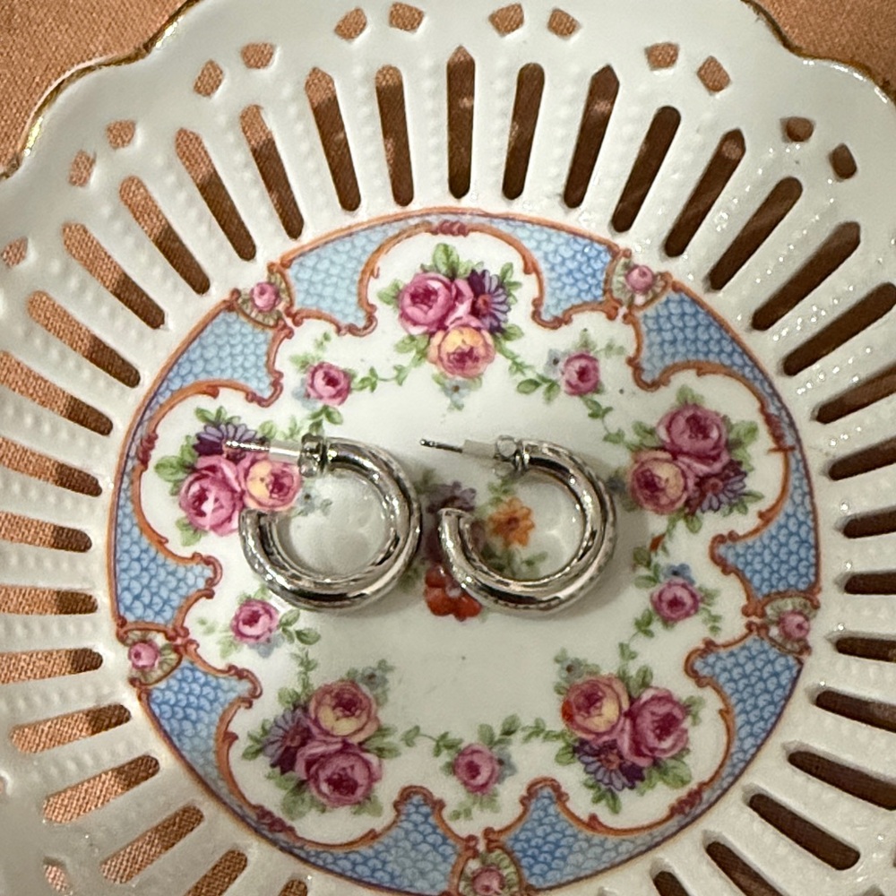 LOFT Silver Hoop Earrings